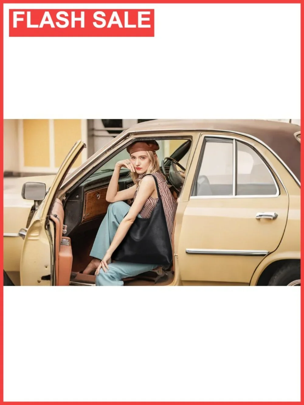 Vegan Leather Slouchy Hobo Shoulder Bag with Makeup Bag